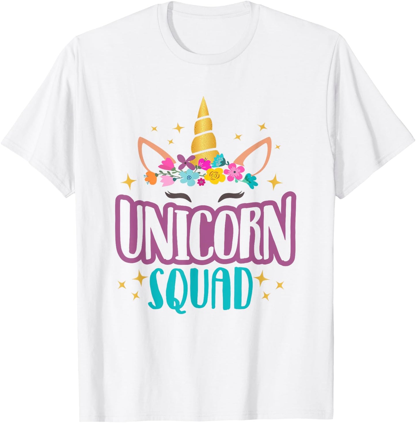 Unicorn Squad Unicorns Girls Birthday Party Matching Gift T-Shirt - T-Shirt | White