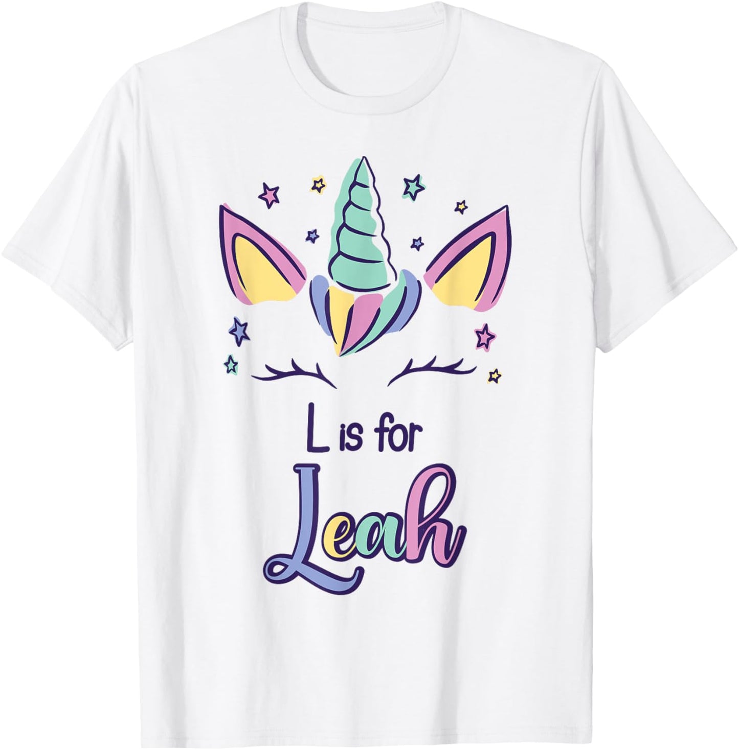 First Name Leah Personalized L Is For Leah T-Shirt - T-Shirt | White