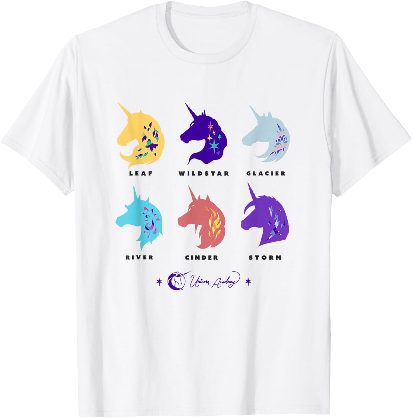Unicorn Academy Unicorn Silhouettes Graphic T-Shirt - T-Shirt | White