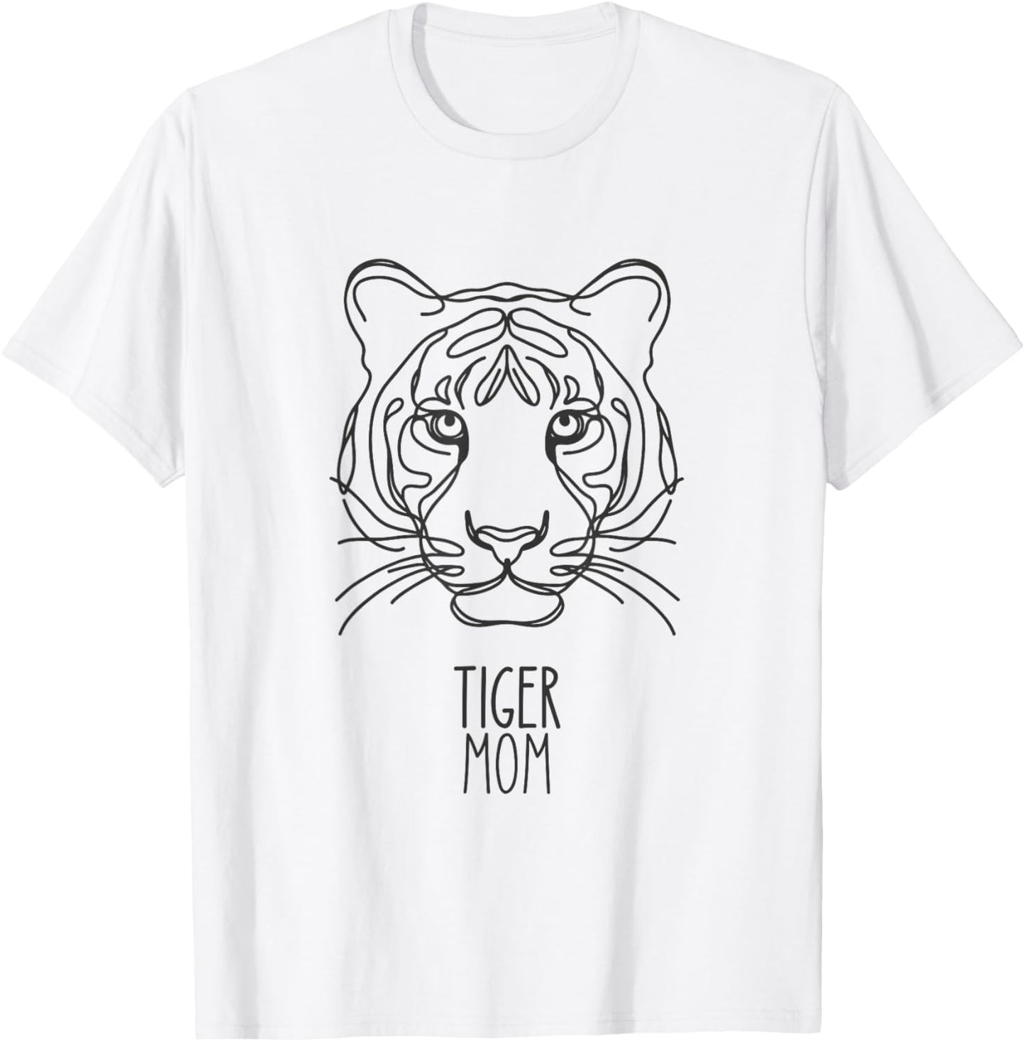 Line Art Best Tiger Mom Women - Tiger T-Shirt - T-Shirt | White