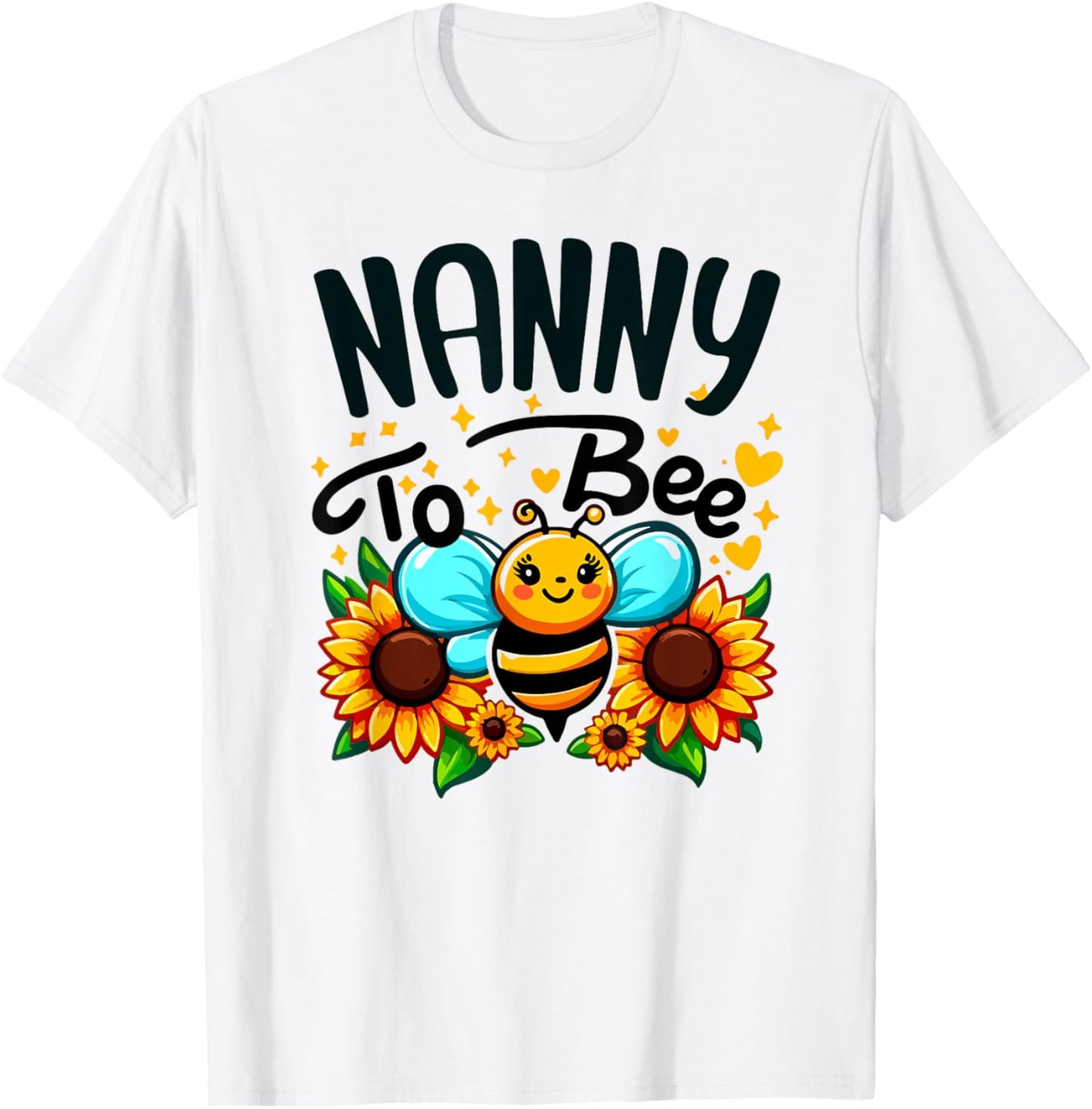 Nanny To Bee Cute Bee Family T-Shirt - T-Shirt | White