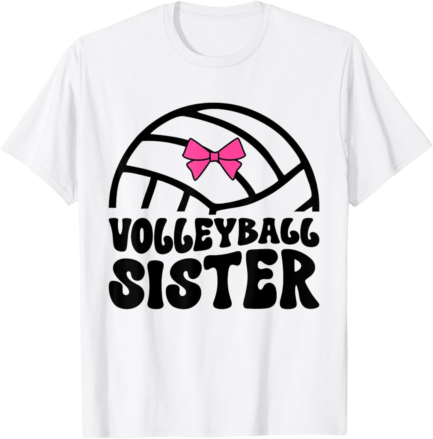 Volleyball Sister Of A Volleyball Player Sister T-Shirt - T-Shirt | White
