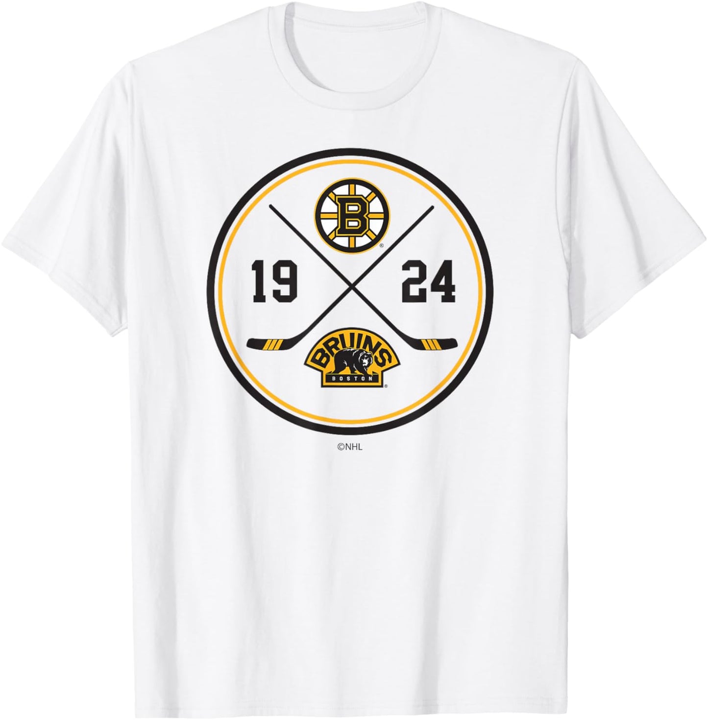 Boston Bruins Prize Gray Officially Licensed T-Shirt - T-Shirt | White