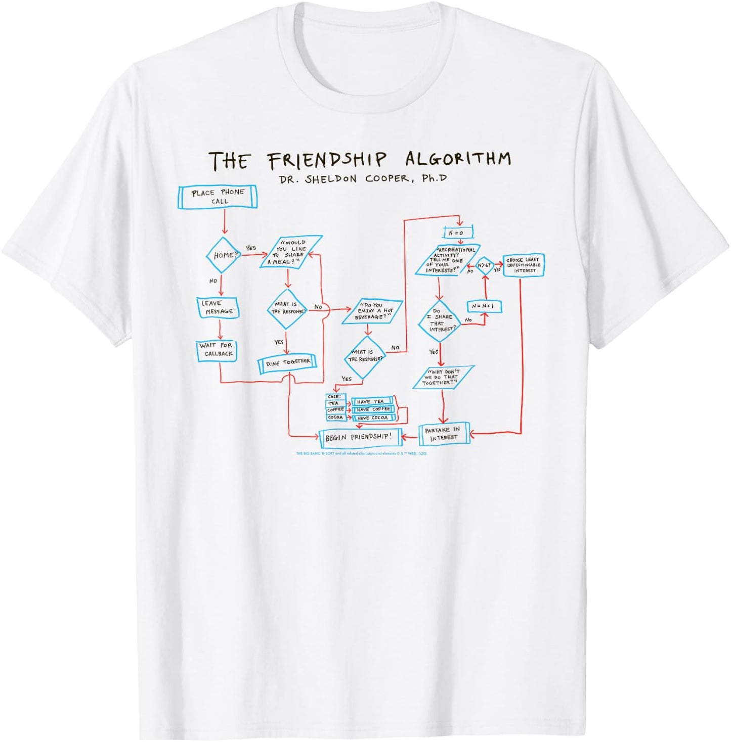 The Big Bang Theory The Friendship Algorithm T-Shirt - T-Shirt | White