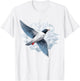 Arctic Tern Bird Geometric Patten Art, Cute Arctic Tern Love T-Shirt - T-Shirt | White