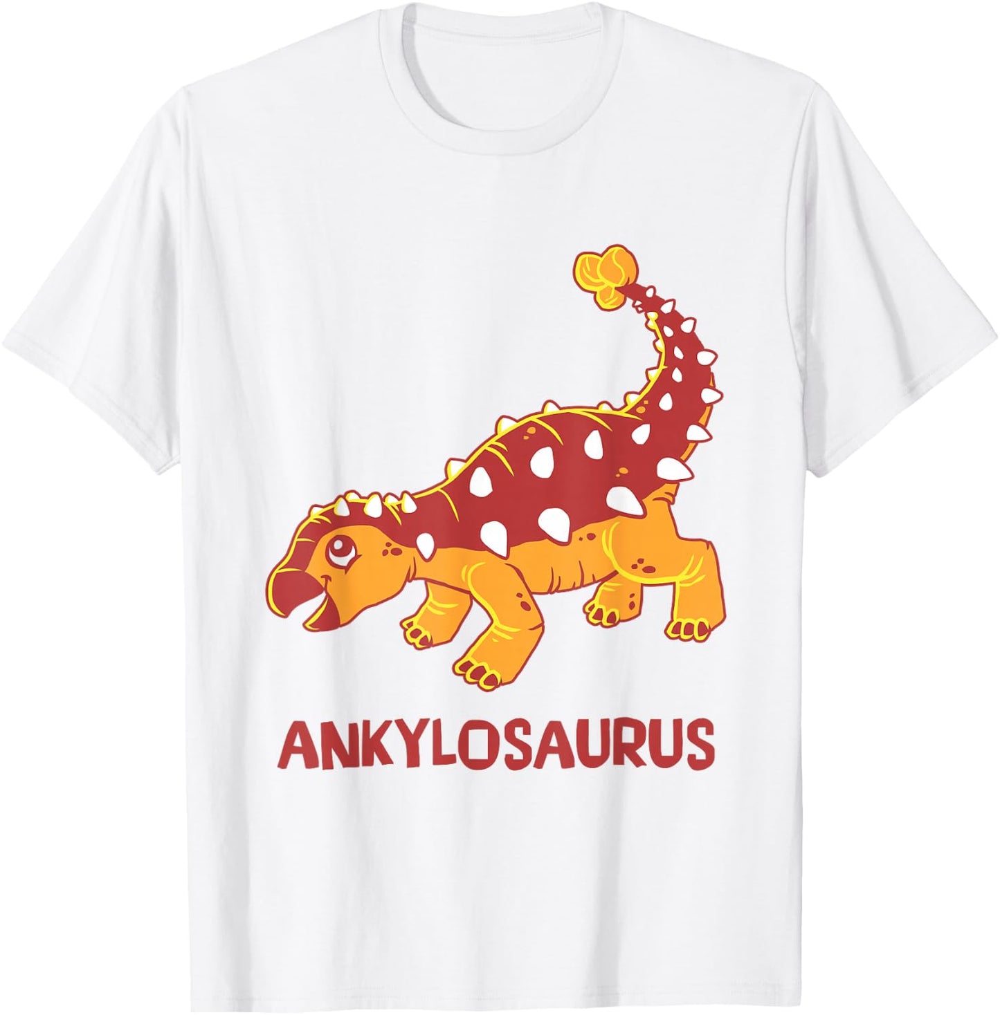 Ankylosaurus Dinosaur | Cute Jurassic Dino T-Shirt - T-Shirt | White