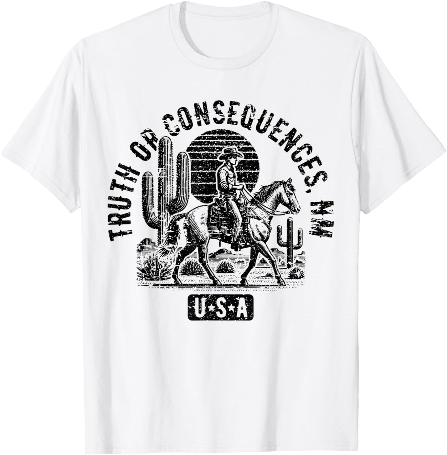 Truth or Consequences New Mexico USA Vintage Style Design T-Shirt - T-Shirt | White