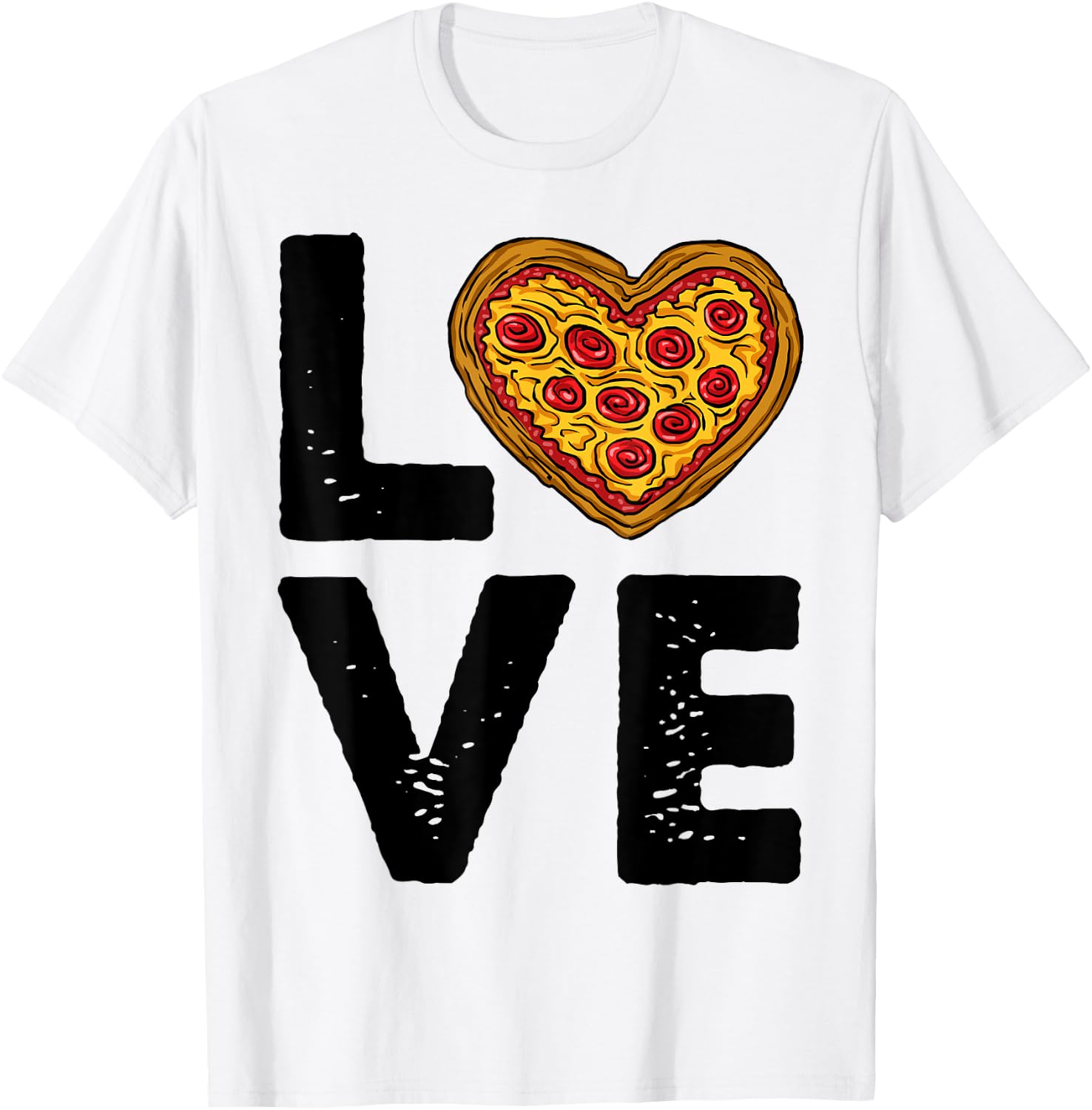 Love Pizza Girl Funny Women Gift T-Shirt - T-Shirt | White