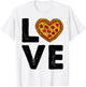 Love Pizza Girl Funny Women Gift T-Shirt - T-Shirt | White