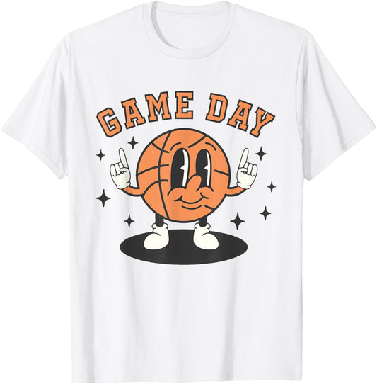 Retro Basketball Vintage Game Day Basketball Player Women T-Shirt - T-Shirt | White