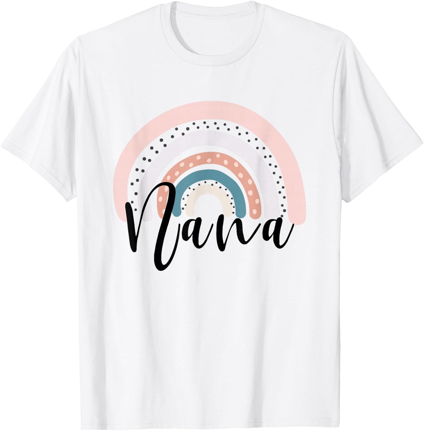 Nana Rainbow Grandma Christmas Mother's Day T-Shirt - T-Shirt | White