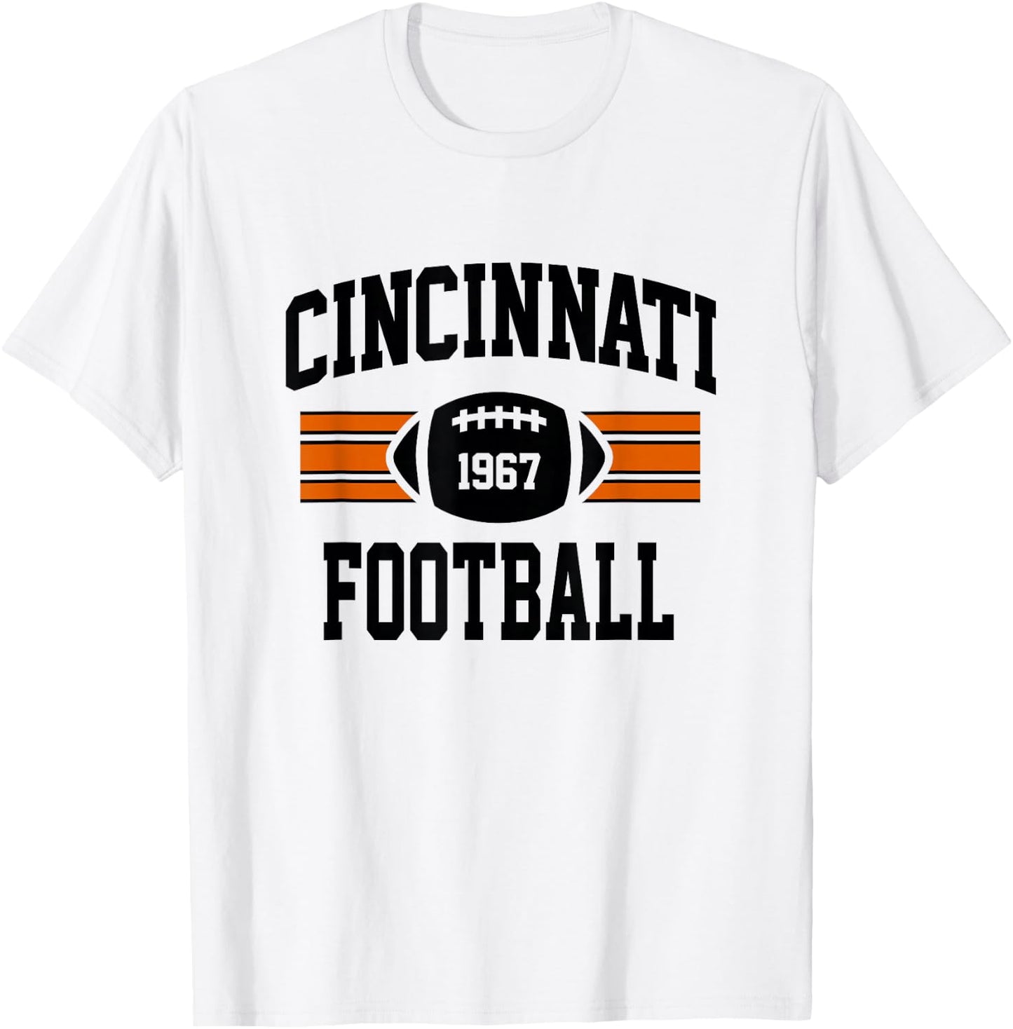 Cincinnati Football Athletic Vintage Sports Team Fan T-Shirt - T-Shirt | White
