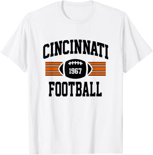 Cincinnati Football Athletic Vintage Sports Team Fan T-Shirt - T-Shirt | White