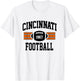 Cincinnati Football Athletic Vintage Sports Team Fan T-Shirt - T-Shirt | White