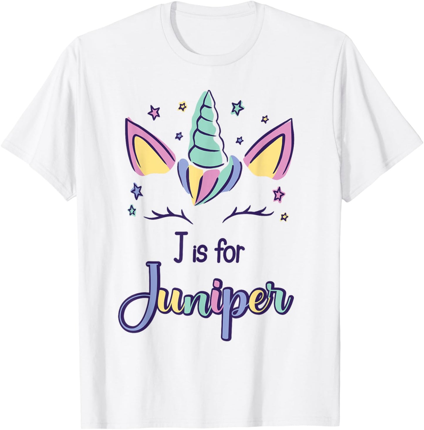 First Name Juniper Personalized J Is For Juniper T-Shirt - T-Shirt | White