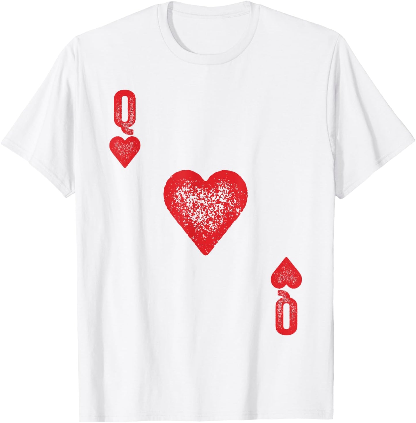 Queen of Hearts Shirt Adult Men Women Kids Card Costume T-Shirt - T-Shirt | White