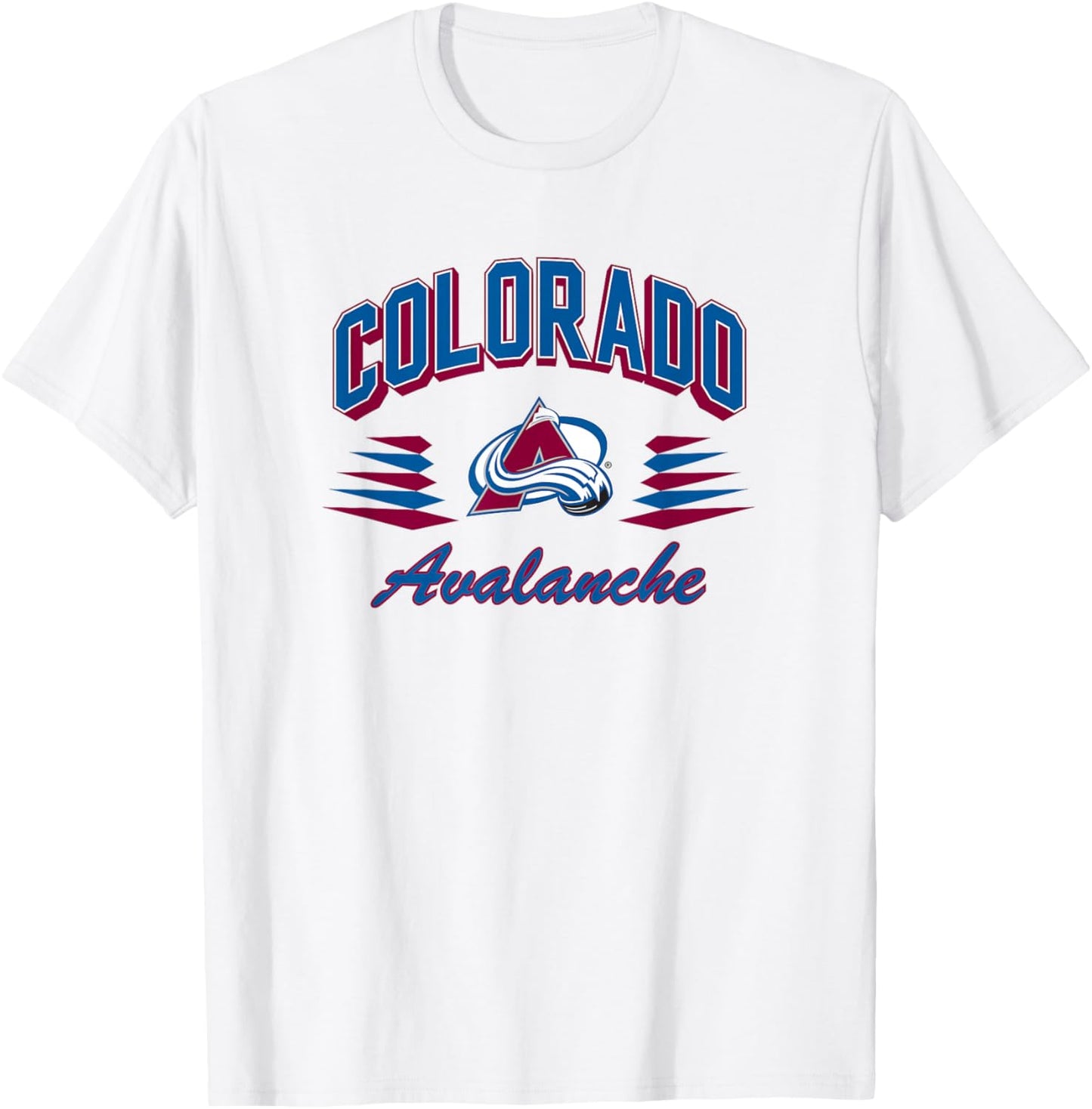 Colorado Avalanche Retro Diamond Gray Officially Licensed T-Shirt - T-Shirt | White