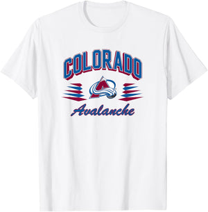 Colorado Avalanche Retro Diamond Gray Officially Licensed T-Shirt - T-Shirt | White