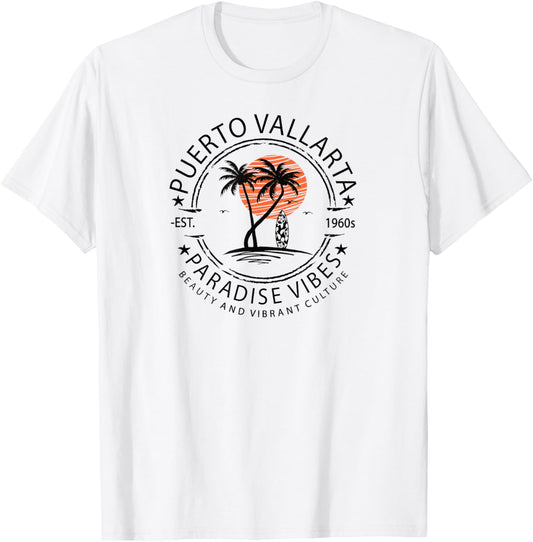 Puerto Vallarta Beach Mexico Vacation Tropical Summer T-Shirt - T-Shirt | White