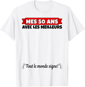 50 Years to Sign 50 Years Anniversary Man Woman Anniv 50 T-Shirt - T-Shirt | White