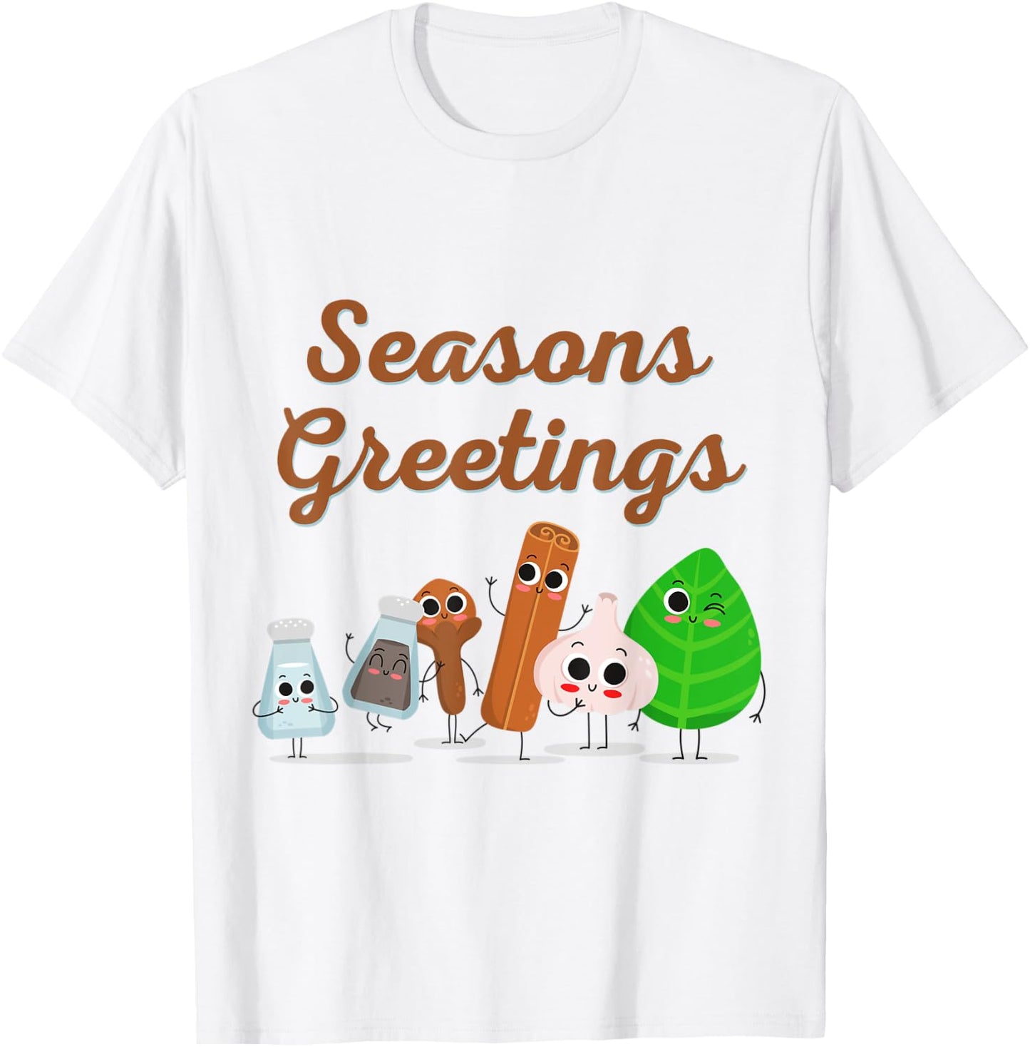 Season Greetings Cooking Spices Food Lover Christmas Gift T-Shirt - T-Shirt | White