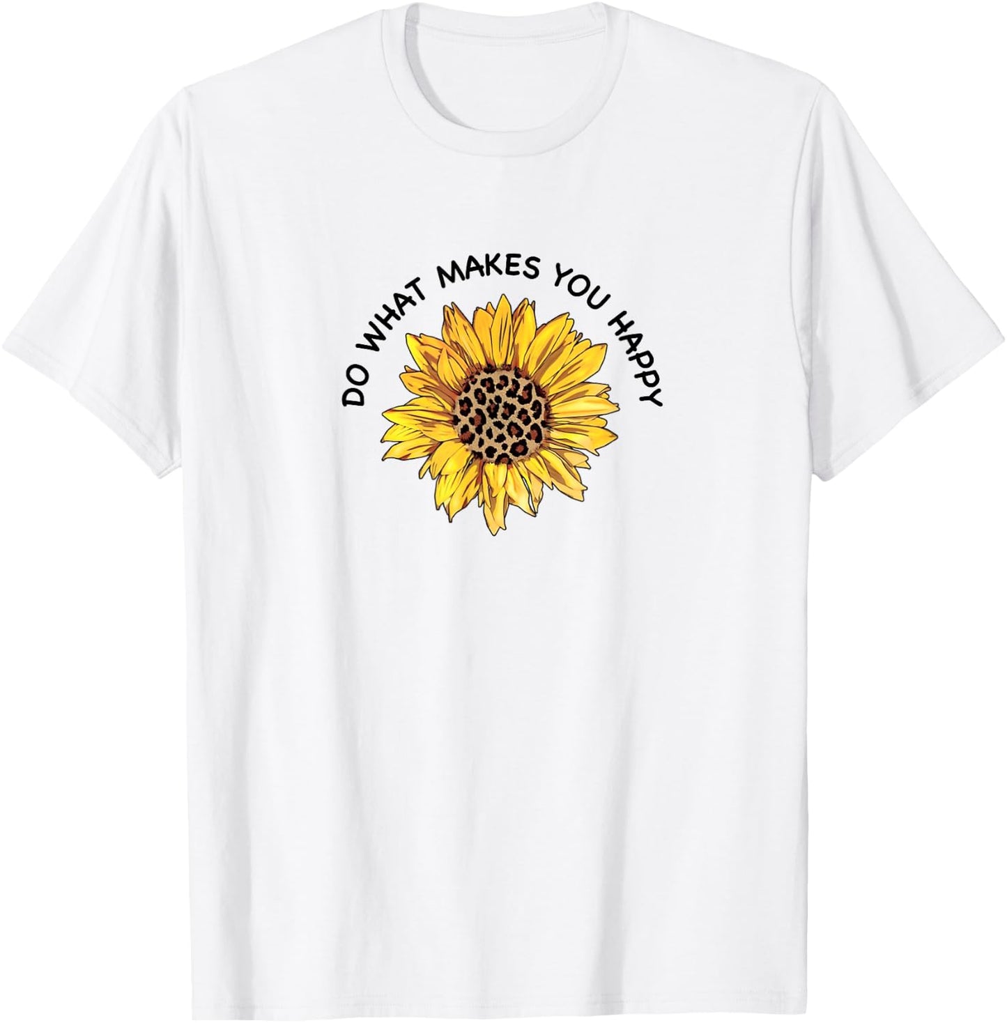 Follow happiness- wherever the sun goes, sunflower follows T-Shirt - T-Shirt | White