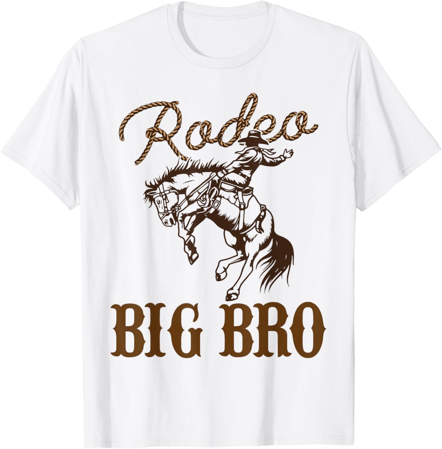 Big Bro Birthday Cowboy Cowgirl Western Rodeo Brother Party T-Shirt - T-Shirt | White