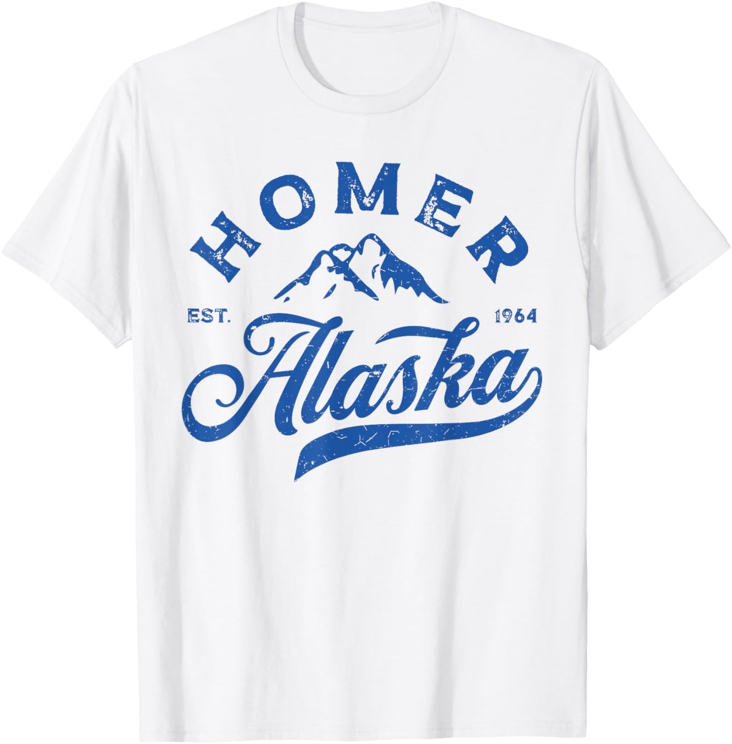Vintage Homer Alaska AK Mountains Family Vacation Souvenir T-Shirt - T-Shirt | White