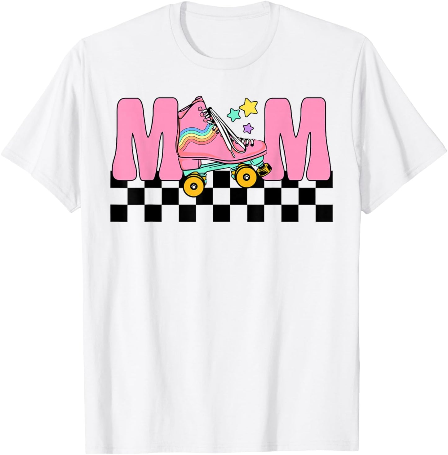Mom Rolling Into Birthday Roller Skating Family Matching T-Shirt - T-Shirt | White