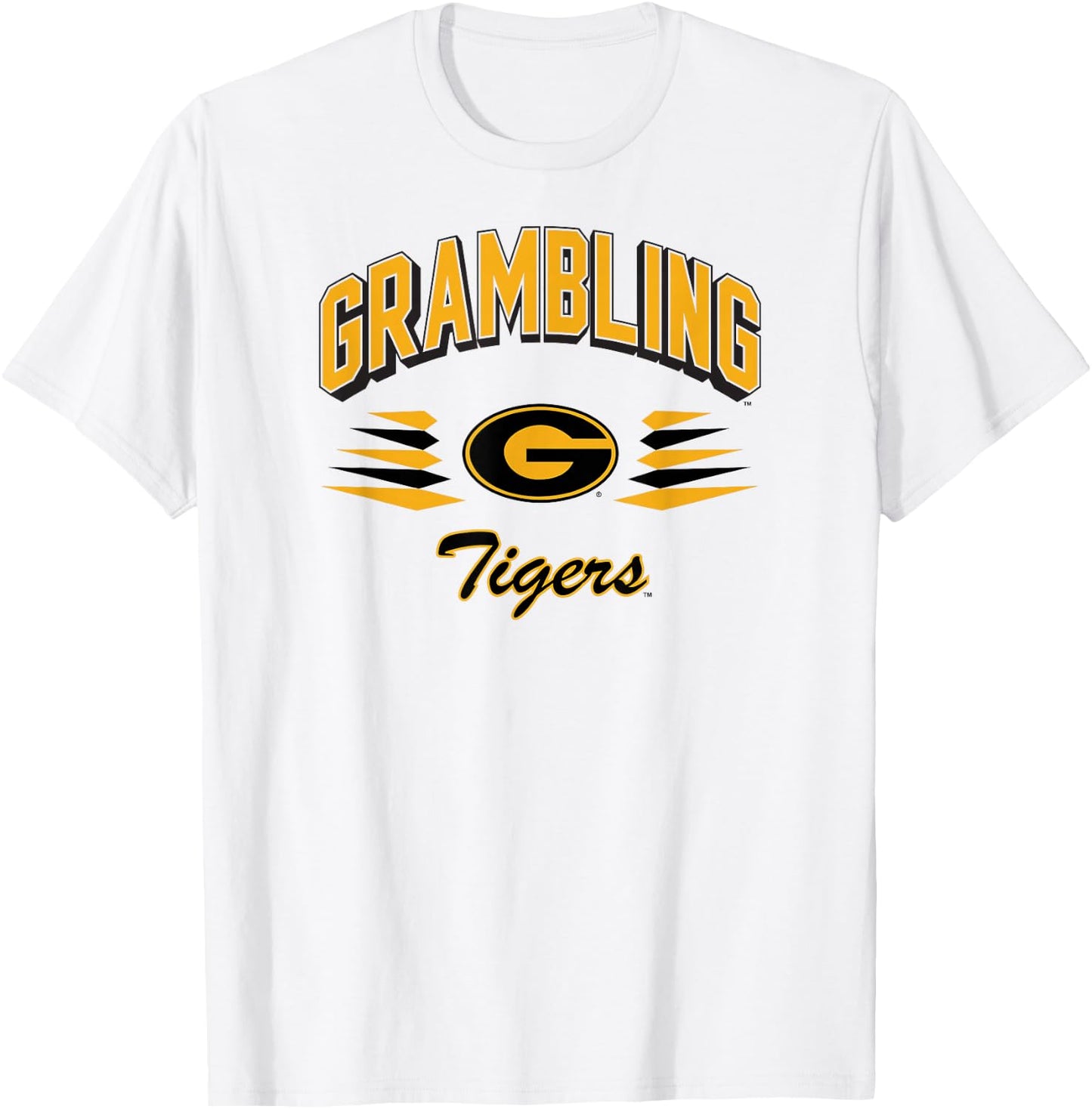 Grambling Tigers Retro Diamond White Officially Licensed T-Shirt - T-Shirt | White