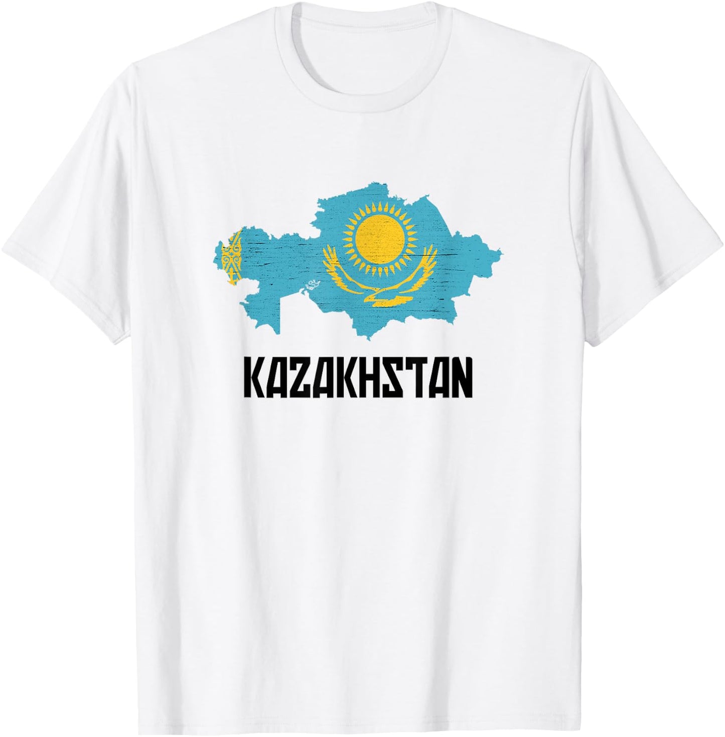 Republic of Kazakhstan Flag T-Shirt - T-Shirt | White