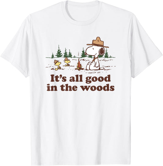 Peanuts - All Good In The Woods T-Shirt - T-Shirt | White