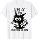 Class of 2026 I'm Fine It's Fine Cat Class of 2026 T-Shirt - T-Shirt | White