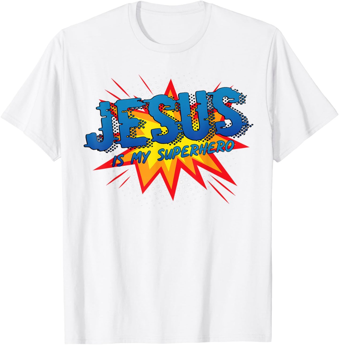 Jesus Is My Superhero Cute Powerful Christian Gift Comic T-Shirt - T-Shirt | White