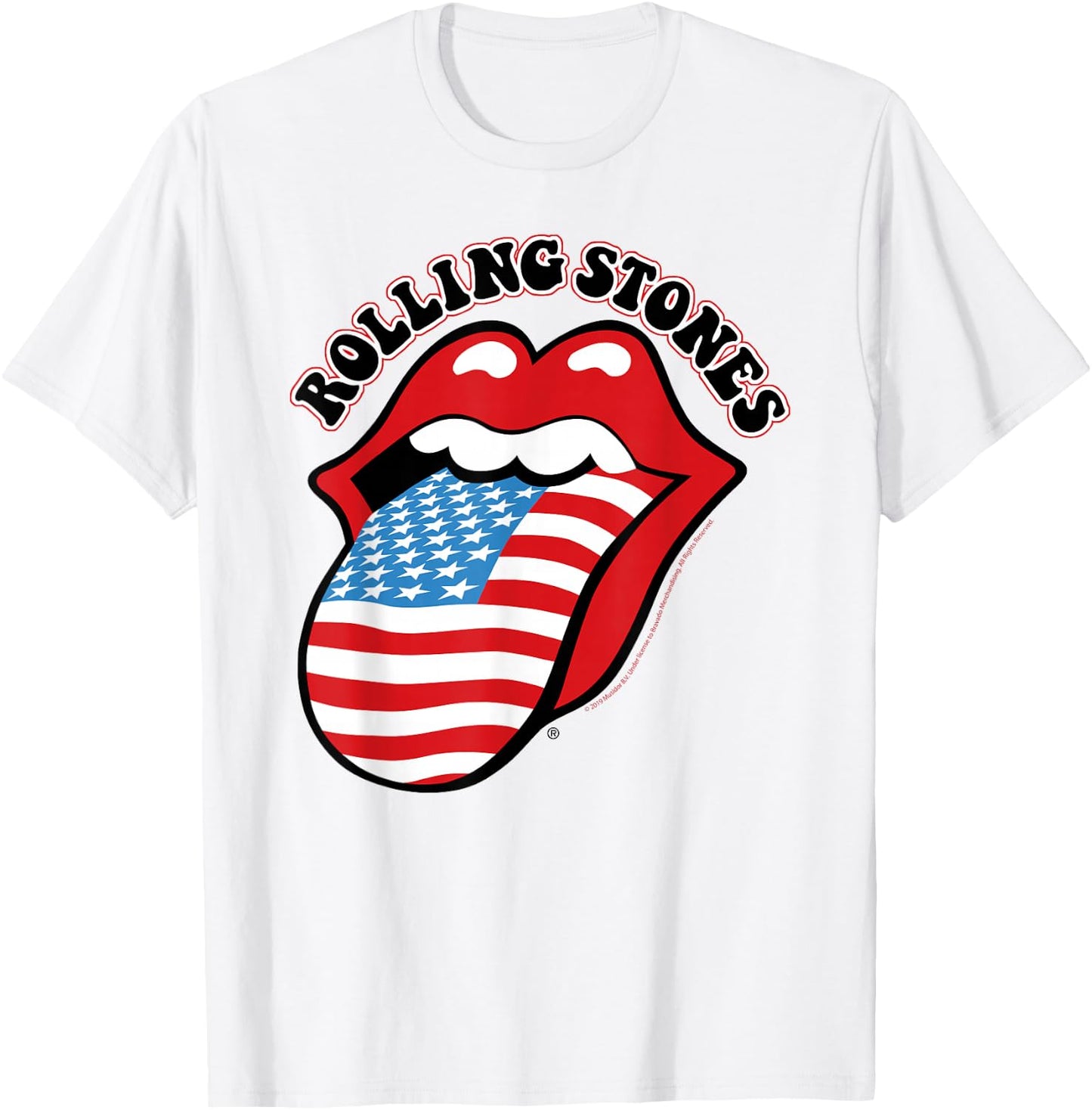 Rolling Stones Official Vintage US Tongue T-Shirt - T-Shirt | White