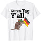 Guten Tag Y'all Texas Armadillo German Flag Hat gift T-Shirt - T-Shirt | White