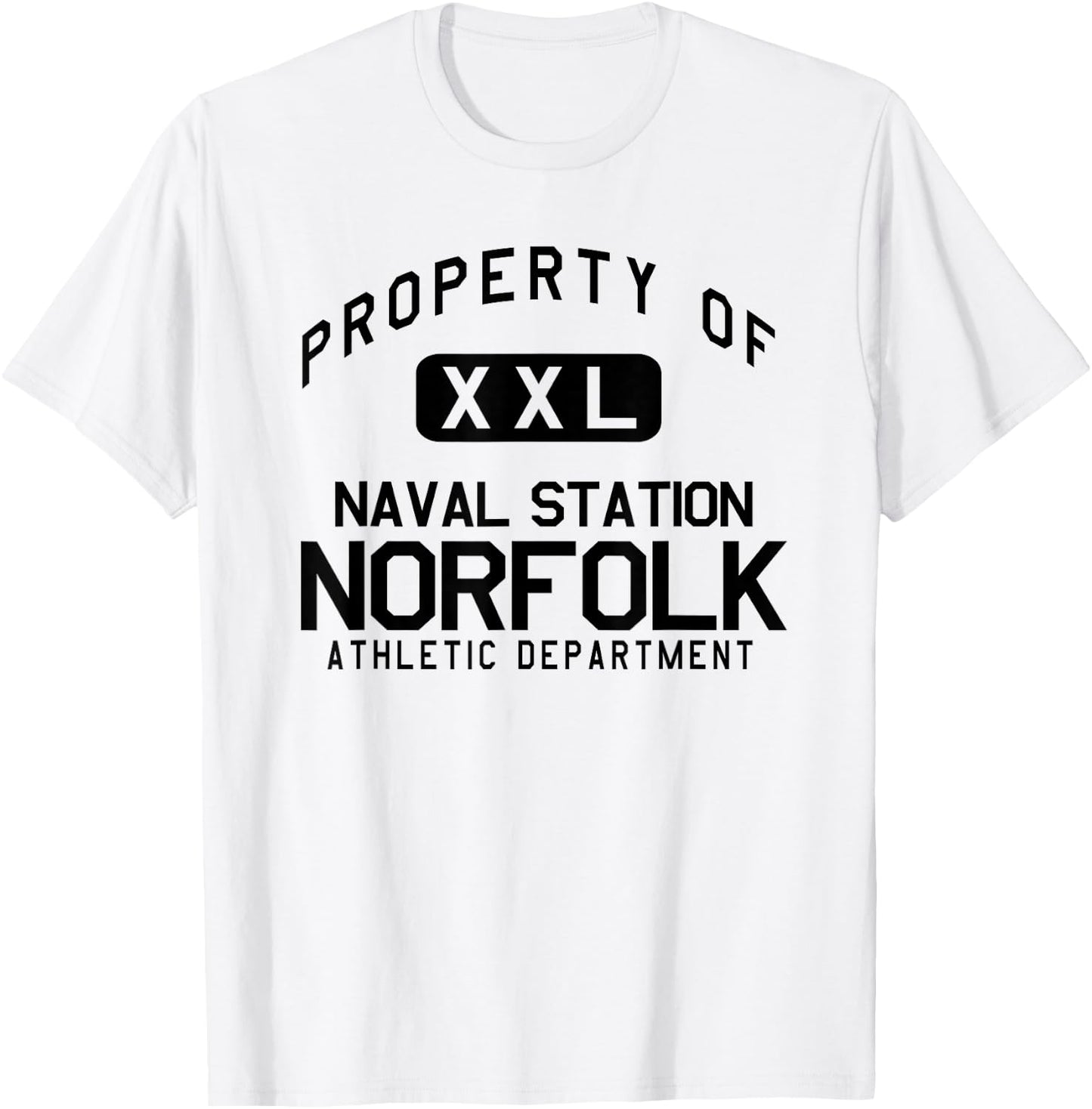 Property of Naval Station Norfolk Athletic Department T-Shirt - T-Shirt | White