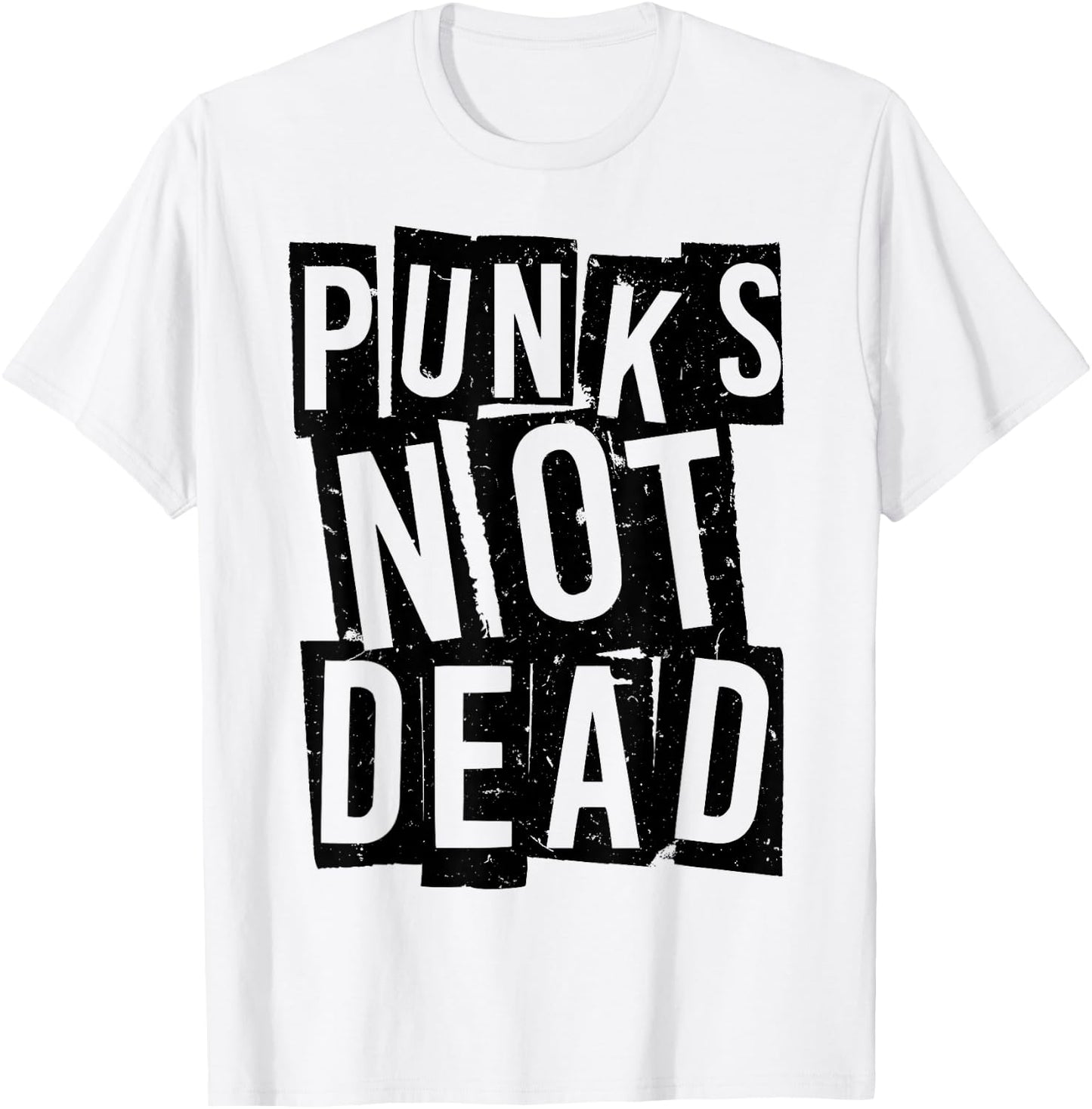 Punks Not Dead - Vintage Grunge - Punk Is Not Dead - Rock T-Shirt - T-Shirt | White