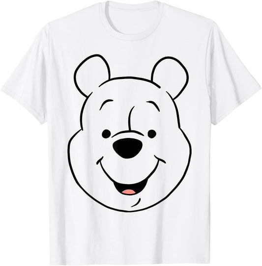 Disney Winnie The Pooh Pooh Bear Large Face T-Shirt - T-Shirt | White