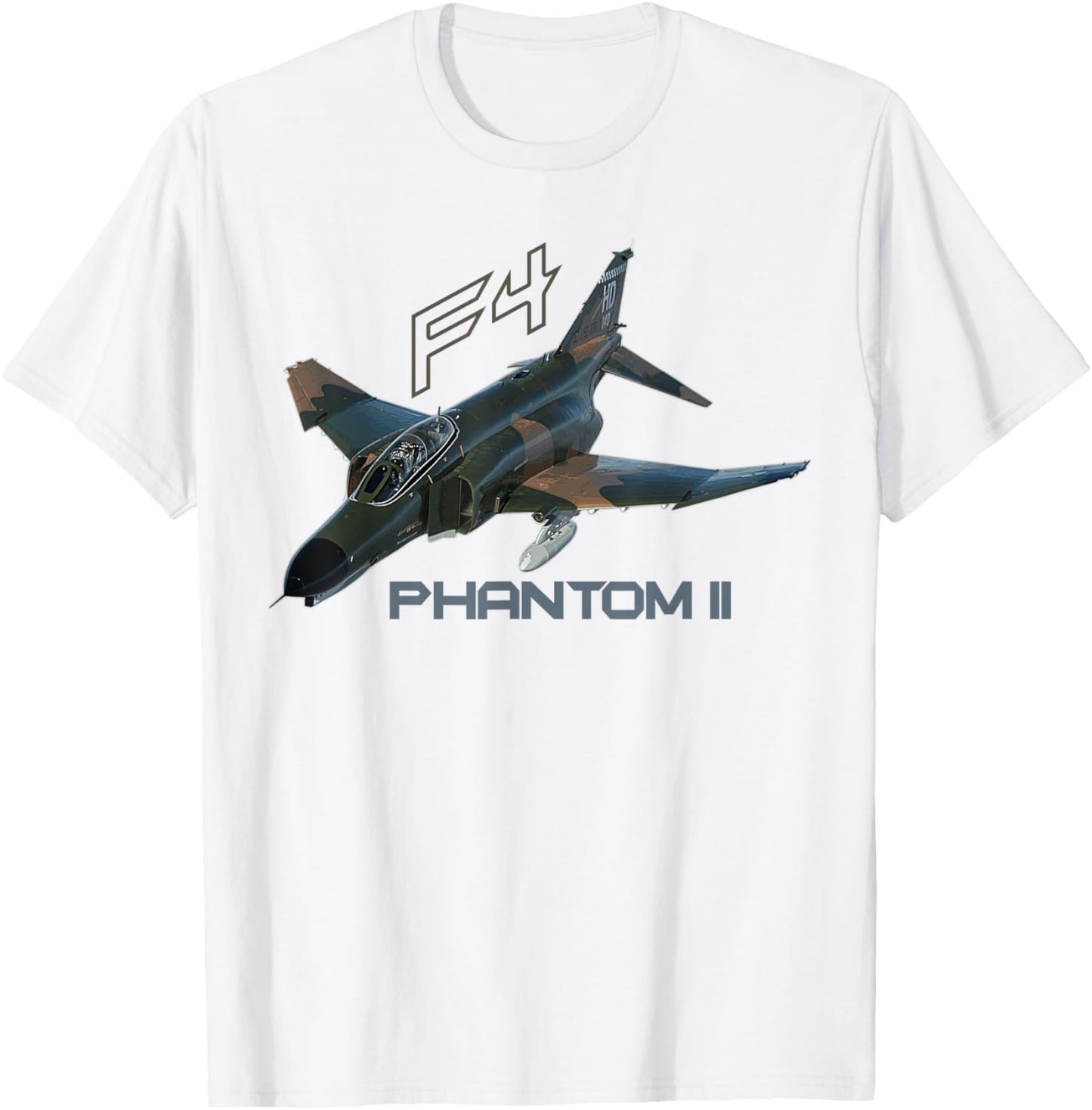 F-4 Phantom US Military Jet Interceptor Aircraft T-Shirt - T-Shirt | White