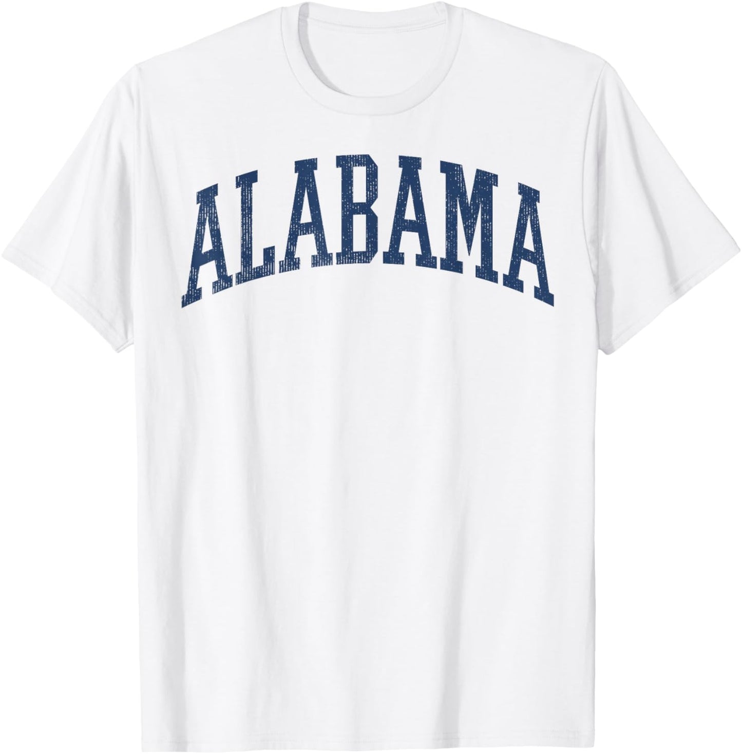 Alabama White AL State Graphic Vintage Sports Lover T-Shirt - T-Shirt | White