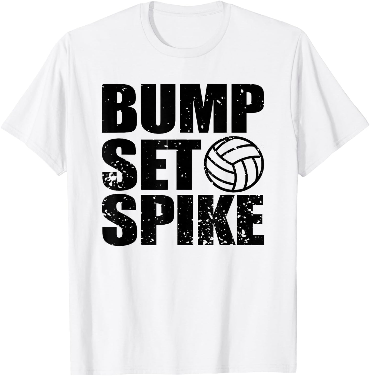 Funny Bump Set Spike Girls School Volleyball T-Shirt - T-Shirt | White