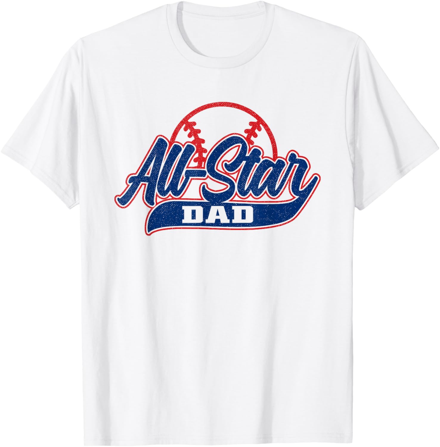 Baseball All-Star Dad T-Shirt - T-Shirt | White