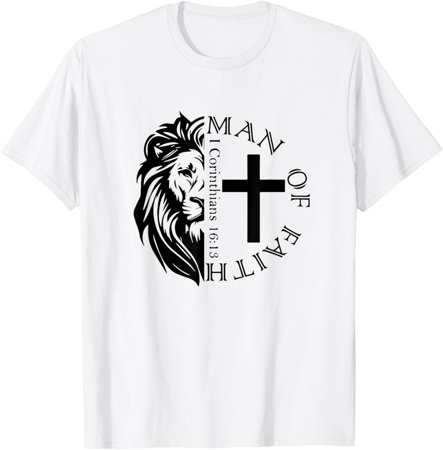 Faith, God, Religious, Man of Faith, Believe, Faith Cross T-Shirt - T-Shirt | White
