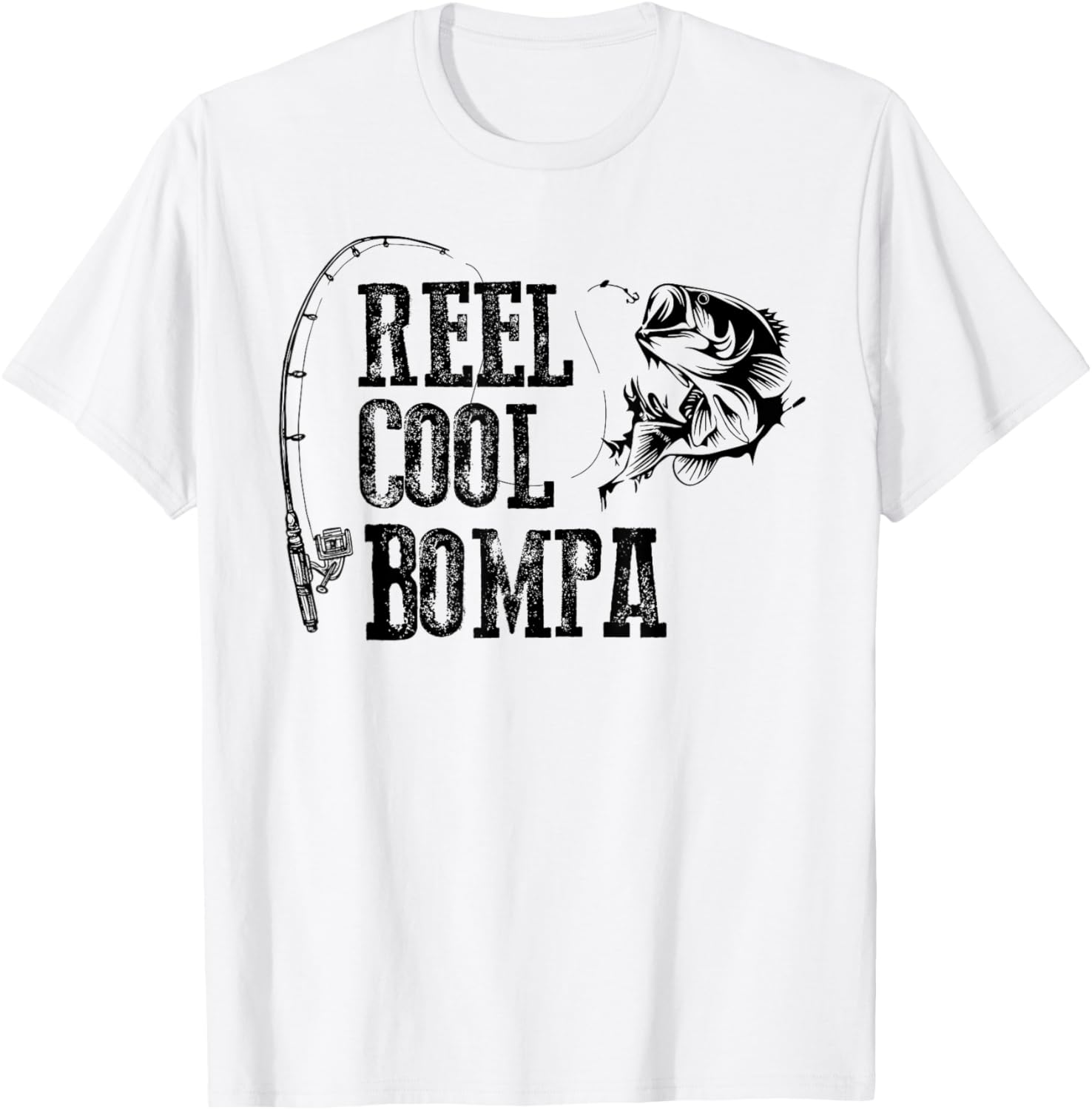 Bompa Fishing: Reel Cool Bompa Funny Gift T-Shirt - T-Shirt | White