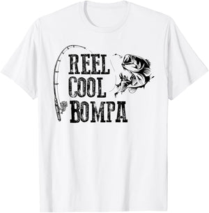 Bompa Fishing: Reel Cool Bompa Funny Gift T-Shirt - T-Shirt | White