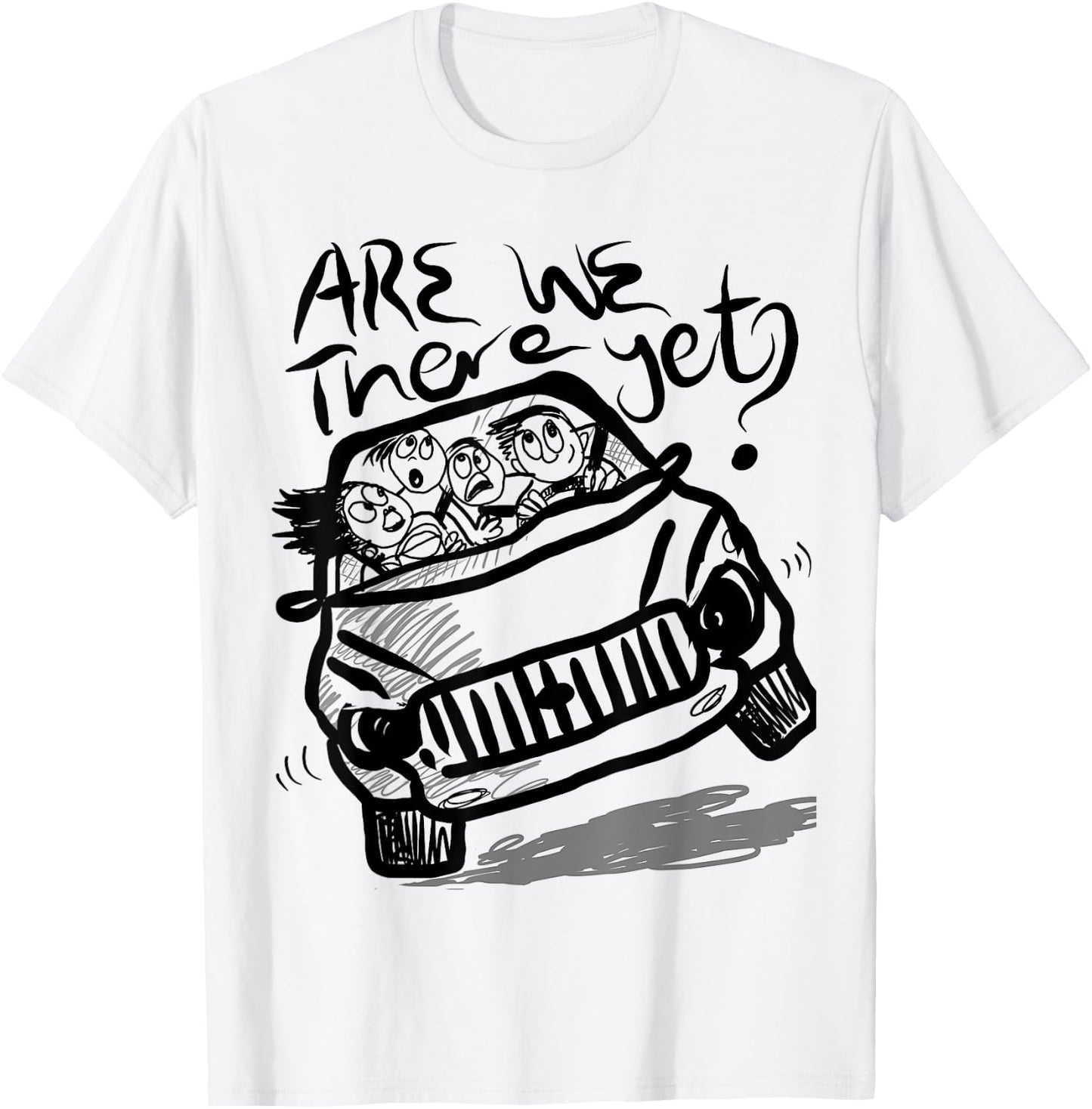 Are we there yet? funny family travel T-Shirt - T-Shirt | White