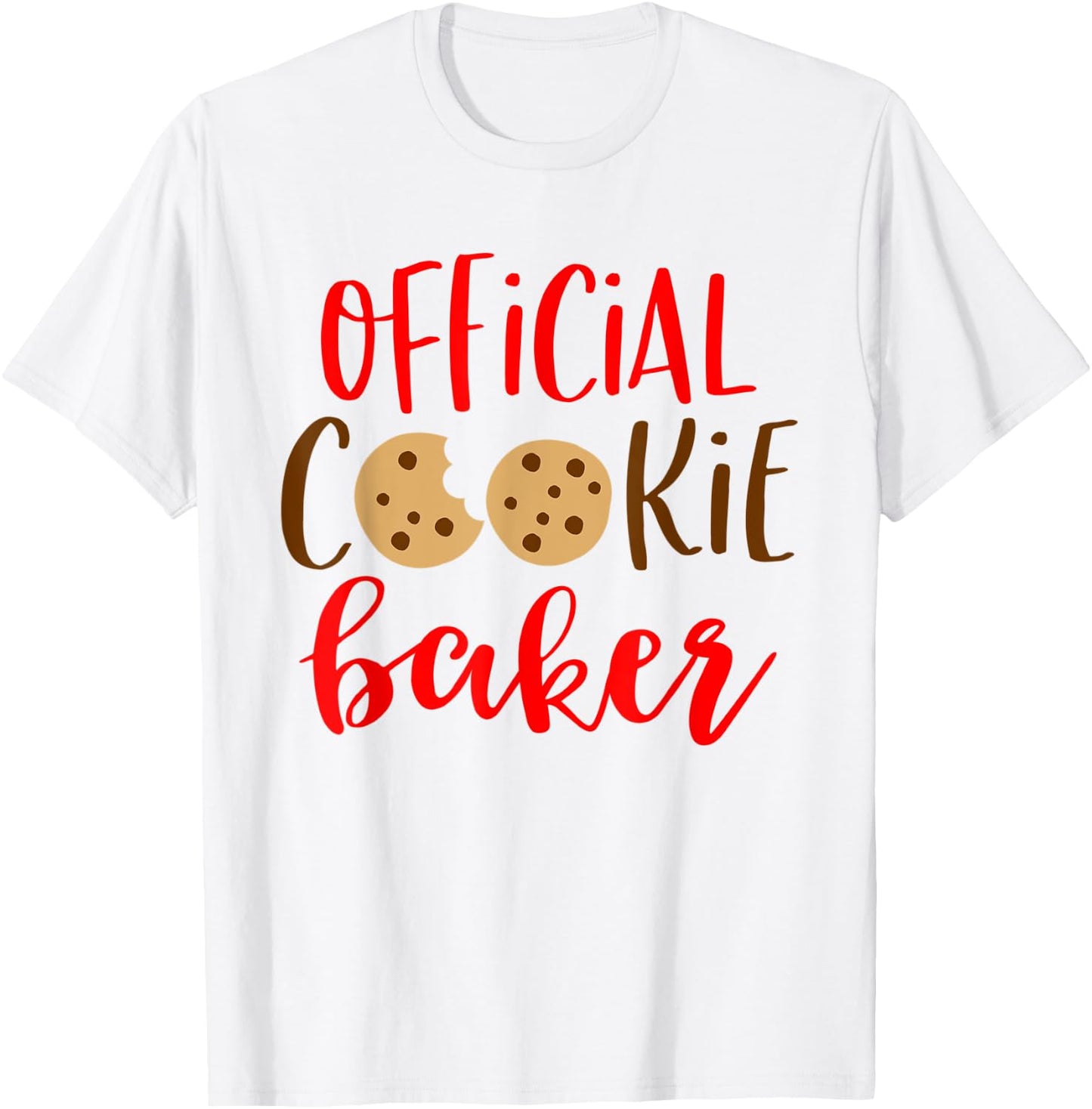 Official Cookie Baker Shirt Friends Family Christmas Pajamas T-Shirt - T-Shirt | White