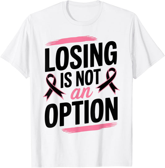 Pink Ribbon Breast Cancer Awareness T-Shirt - T-Shirt | White