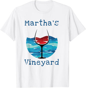 Martha's Vineyard Summer Vacation Wine Beach Winery T-Shirt - T-Shirt | White